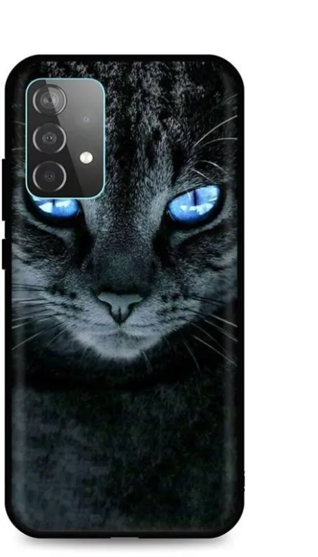 Kryt na mobil TopQ Samsung A52s 5G silikón Dark Cat 65423