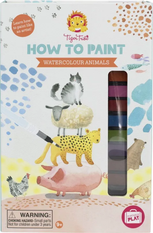 Kreatívna sada Tiger Tribe How to Paint Animals Watercolour