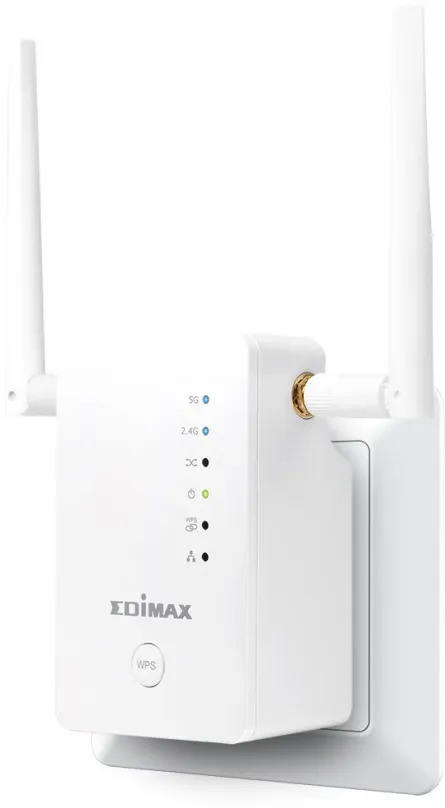 WiFi extender Edimax Gemini RE11S, WiFi 5, 802.11a/b/g/n/ac, až 1200 Mb/s, dual-band, 1 ×