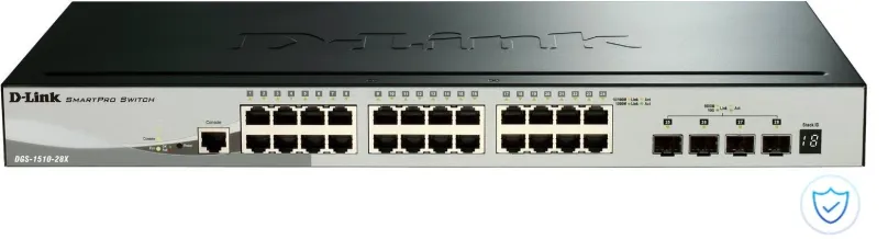 Switch D-Link DGS-1510-28X, 24x RJ-45, 4x SFP, L2, l3 (smerovač), QoS (Quality of Service)