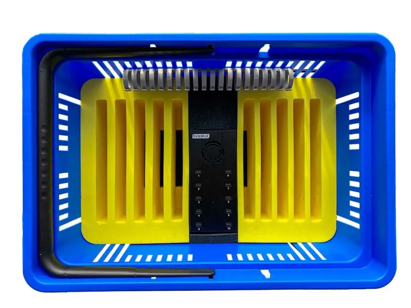 BSsmart M - nabíjací košík pre 10 tabletov (iPadov), USB-C nabíjanie, rozmer jednotlivých otvorov 168x15mm
