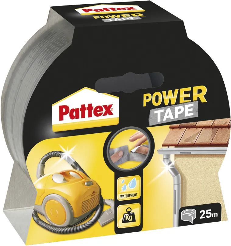 Lepiaca páska PATTEX Power Tape strieborná, 5 cm x 25 m
