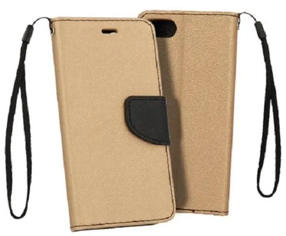 Puzdro na mobil Telone Flipové puzdro Fancy Book pre Sony Xperia 10 Plus - zlato/čierne