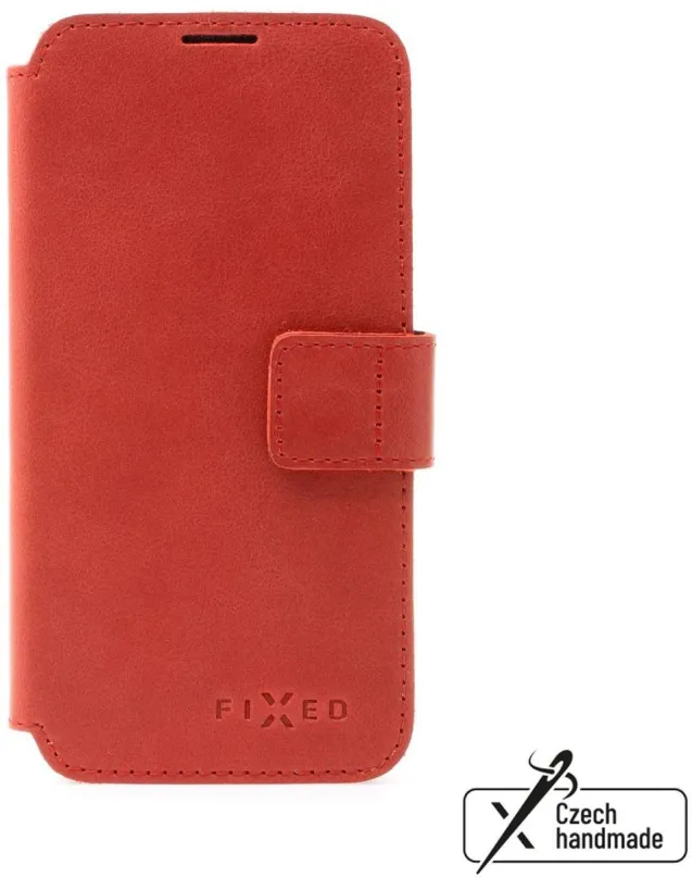 Puzdro na mobil FIXED ProFit z pravej hovädzej kože pre Apple iPhone 14 červené