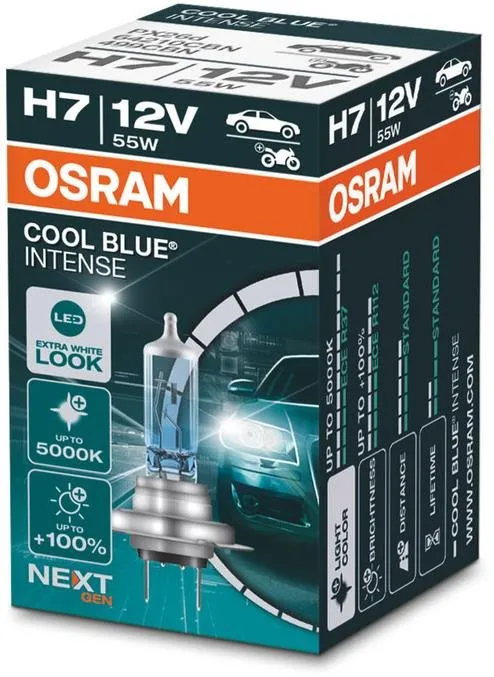 Autožiarovka OSRAM H7 Cool Blue Intense Next Generation, 12V, 55W, PX26d, krabička