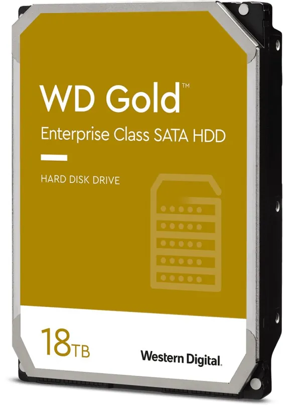Pevný disk WD Gold 18TB, 3.5", SATA III, maximálna rýchlosť prenosu 269 MB/s, cache 5