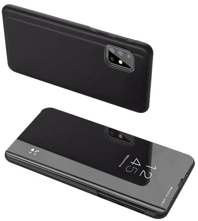 Puzdro na mobil Clear View knižkové puzdro na Samsung Galaxy M31s, čierne