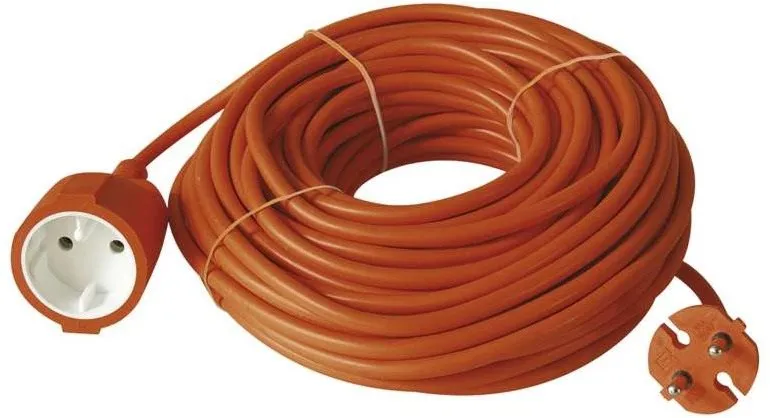 Napájací kábel Emos Predlžovací dvojžilový kábel 20m, oranžový