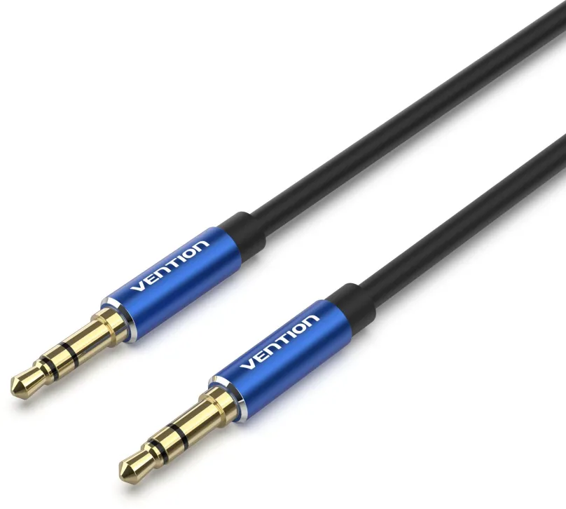 Audio kábel Vention 3.5mm Male to Male Audio Cable 2m Blue Aluminum Alloy Type