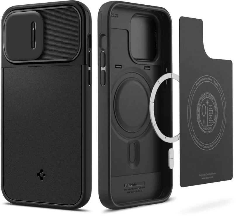 Kryt na mobil Spigen Optik Armor MagSafe Black iPhone 14 Pro Max