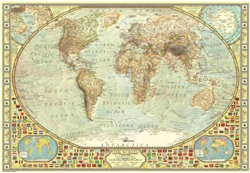 Puzzle Anatolian Puzzle Mapa sveta 2000 dielikov