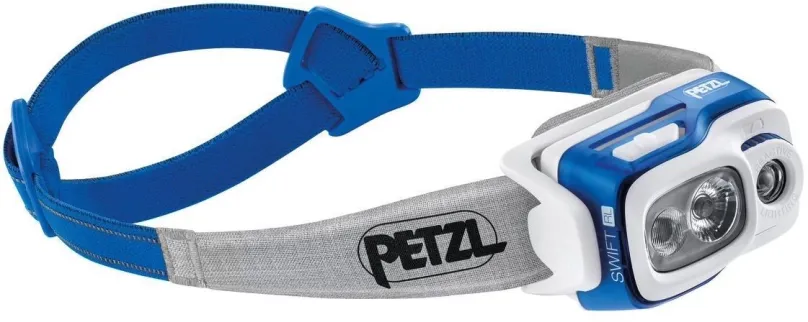 Čelovka Petzl Swift RL Blue, so svetelným výkonom 900 lm, dosvit 150 m, 2 × LED dióda, max