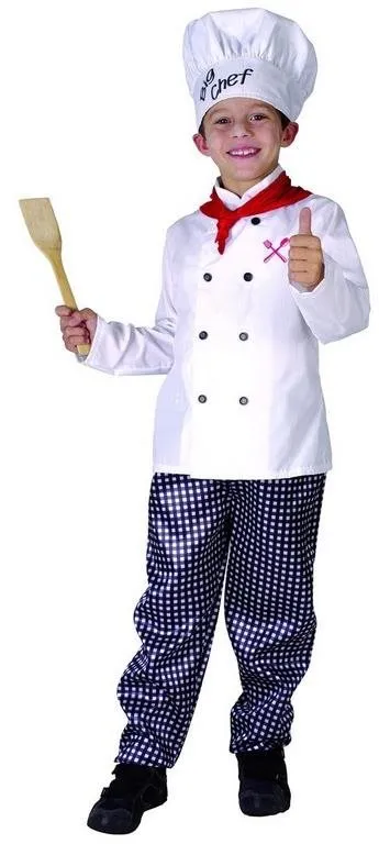 Kostým MaDe Šaty na karneval - kuchár, 130 - 140 cm