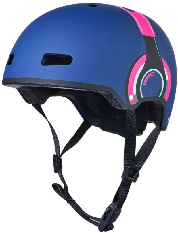 Helma na bicykel Micro helma LED Headphone pink M