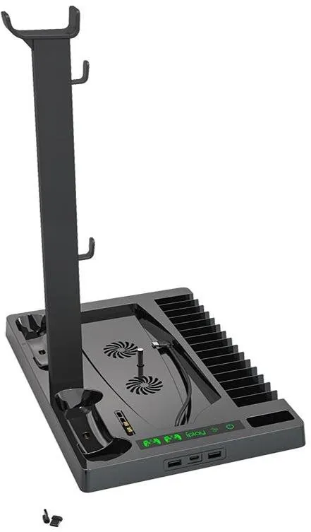 Stojan na hernú konzolu iPlay Nabíjacia Stanica s Chladením pre PS5 Black