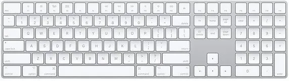 Klávesnica Apple Magic Keyboard s číselnou klávesnicou, strieborná - SK