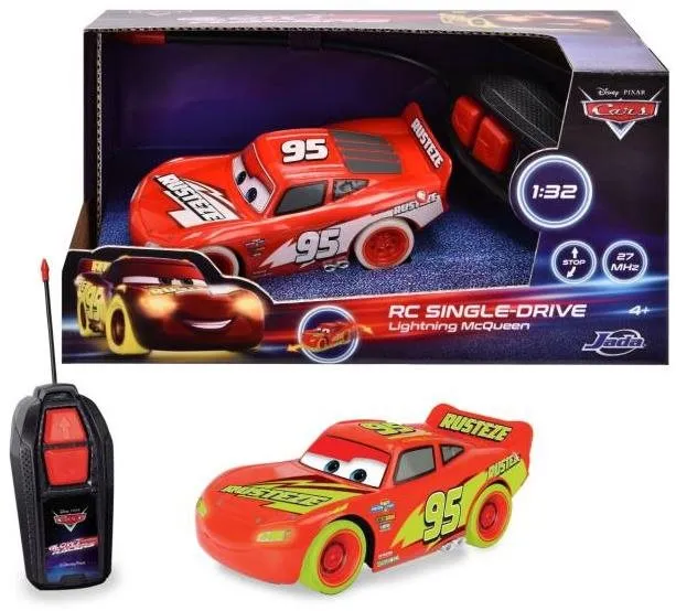 RC auto Dickie RC Cars Blesk McQueen Single Drive Glow Racers, 1kan, - vhodné pre deti od