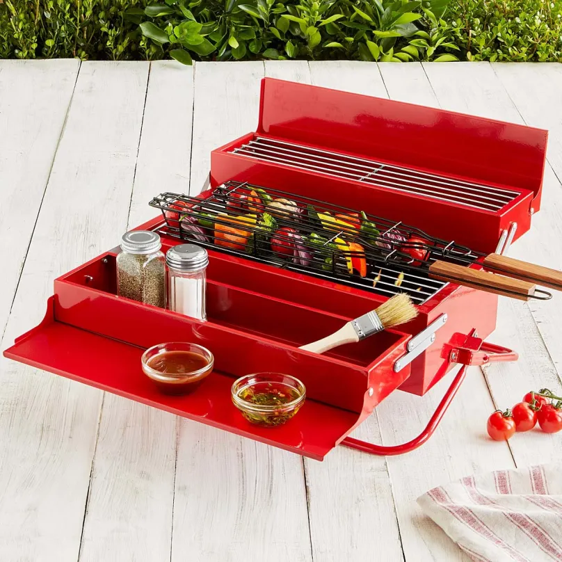 Gril SUCK UK Barbecue Tool box - skladací párty gril