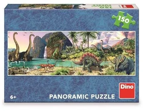 Puzzle Dino Dinosaury pri jazere 150 panoramic puzzle