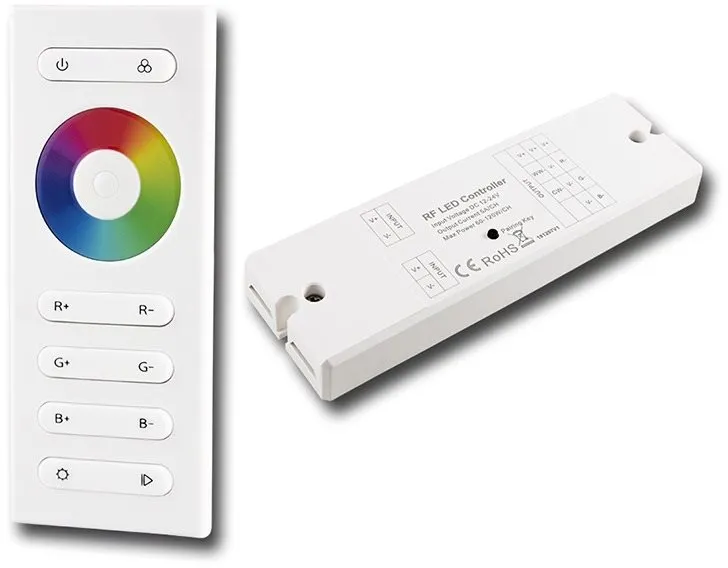 Diaľkový ovládač McLED Sada RF ovládač - RGB, 1 zóna, biely + prijímač