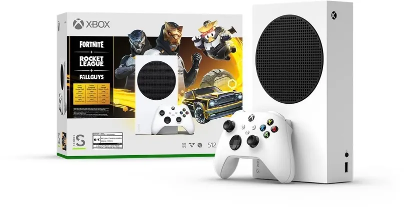 Herná konzola Xbox Series S (500 GB): Fortnite, Rocket League, Fall Guys Credits Bundle