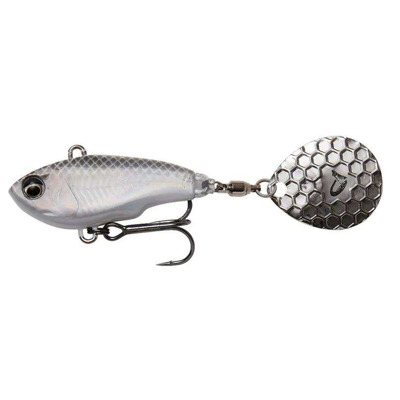 Savage Gear Wobler Fat Tail Spin 6,5 cm 16g Sinking White Silver