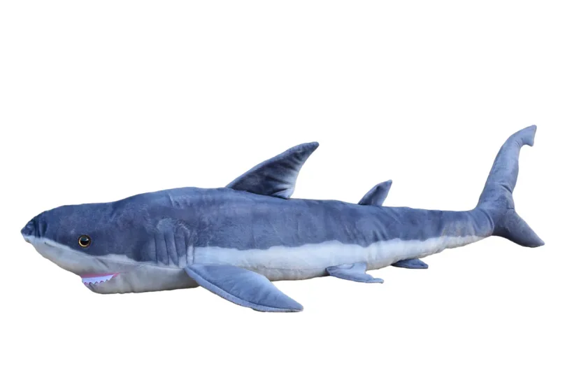 Plyšový žralok biely, dĺžka 130 cm