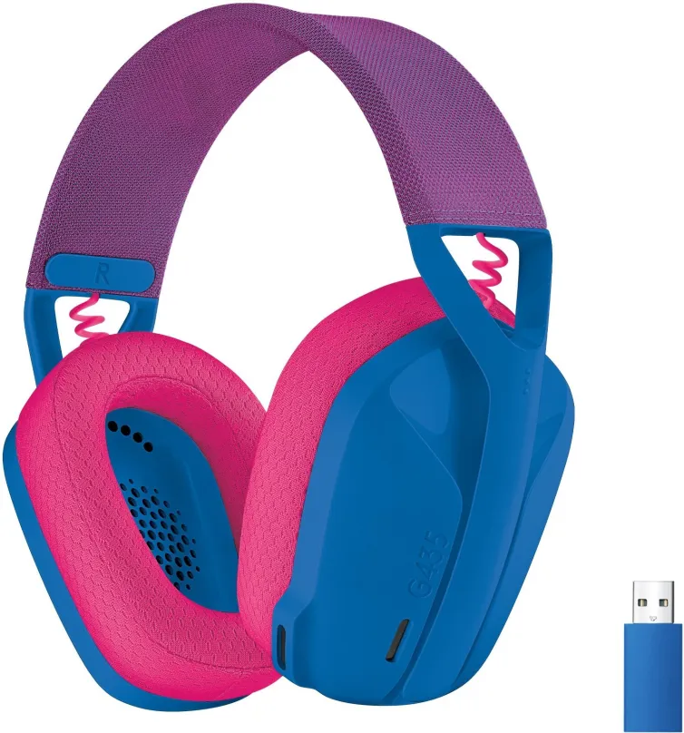 Herné slúchadlá Logitech G435 LIGHTSPEED Wless Gaming Headset modrá