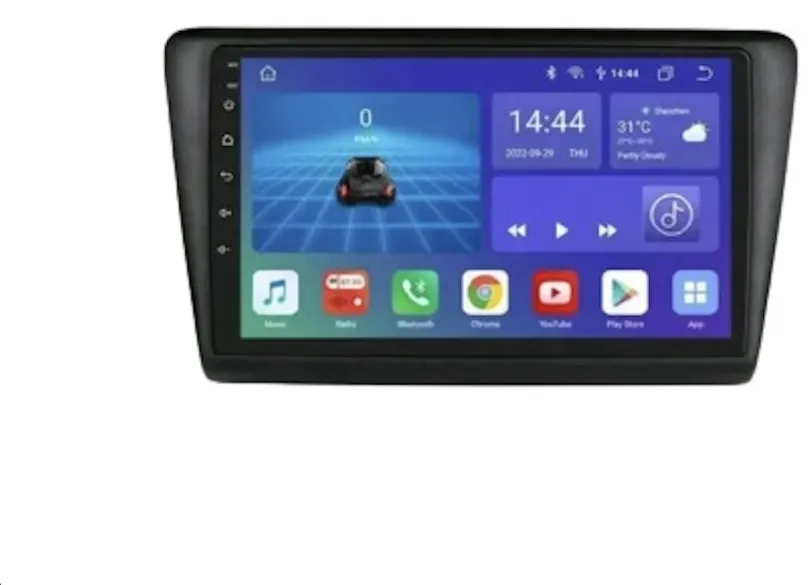 Autorádio OSSURET 2din Autorádio pre Škoda Rapid 2013 - 2019 Android, matný rámček