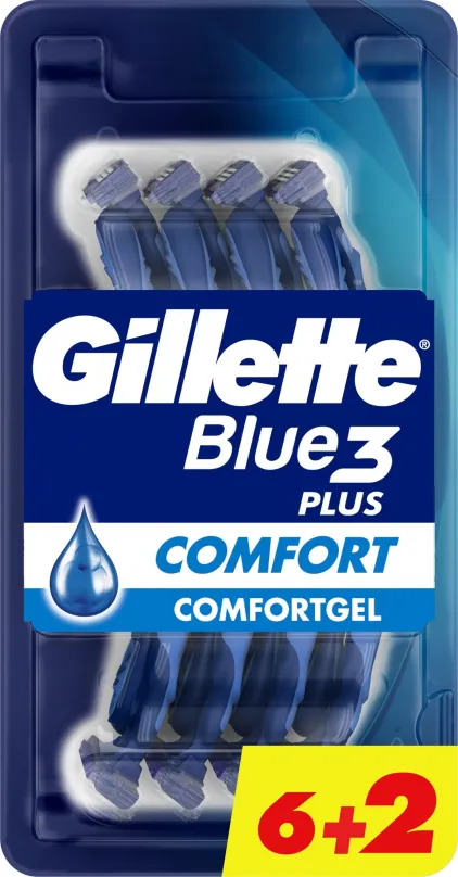 Holítka GILLETTE Blue3 8 ks, 8 ks, počet čepieľok: 3, typ strojčeka: s výmennými hlavicami