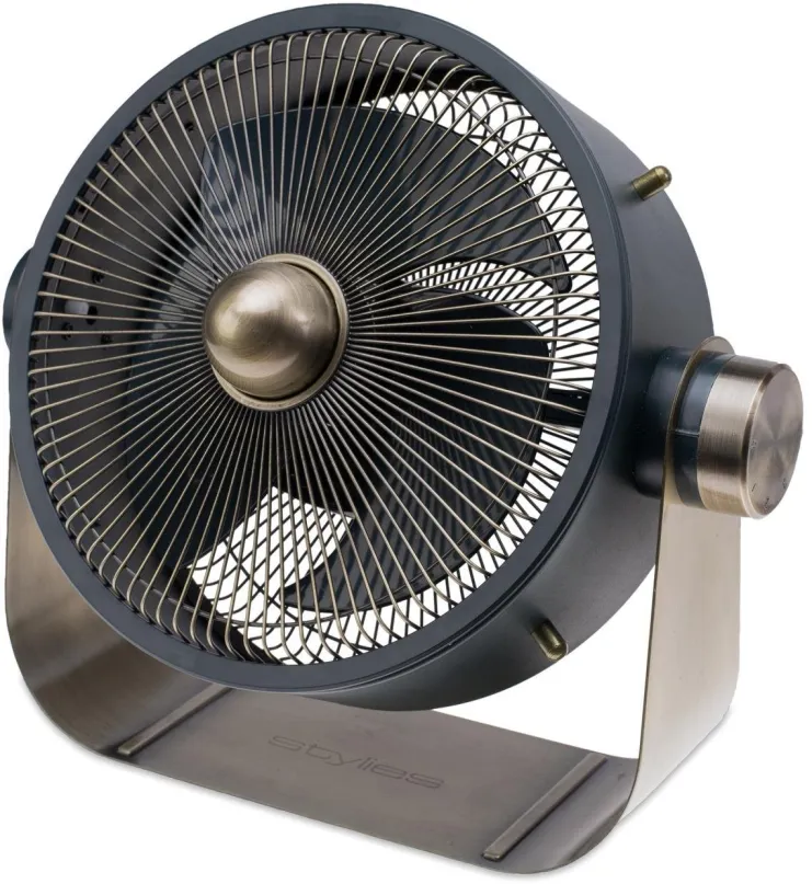 Ventilátor Stylies Castor nerezový podlahový ventilátor, podlahový, nastaviteľný uhol skl