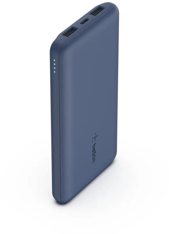 Powerbanka Belkin BOOST CHARGE 10000 mAh Power Bank s USB-C 15W - Dual USB-A - 15cm USB-A až C Cable - Blue