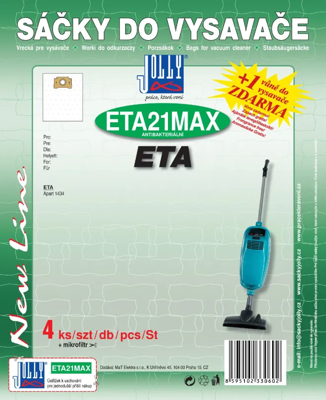 Vrecká do vysávača Vrecká do vysávača ETA21 MAX - textilné