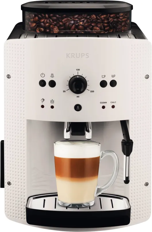 Automatický kávovar KRUPS EA810570 Essential White, s tlakom 15 bar, automatické vypnutie,