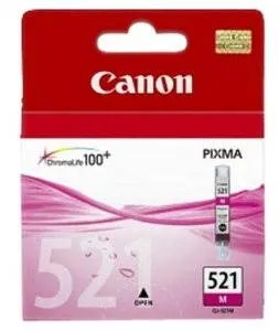 Cartridge Canon CLI-521M purpurová, pre tlačiarne Canon MP-980, Canon PIXMA iP3600, iP4600