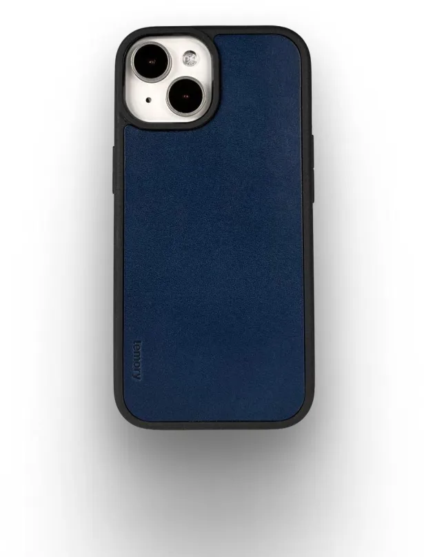 Kryt na mobil Lemory iPhone 15 kožený kryt s podporou MagSafe tmavomodrý