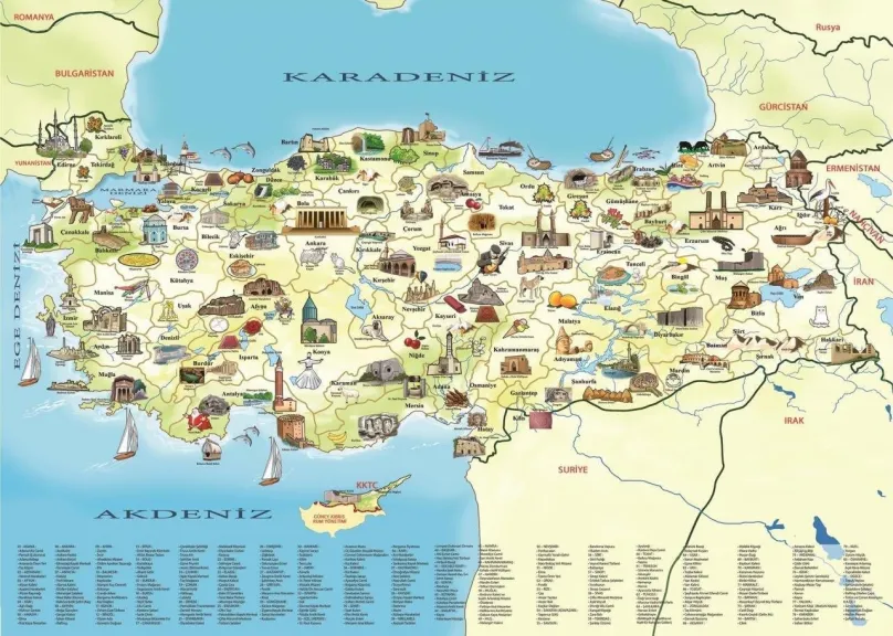 Puzzle Puzzle Turecko: Kultúrna mapa 260 dielikov
