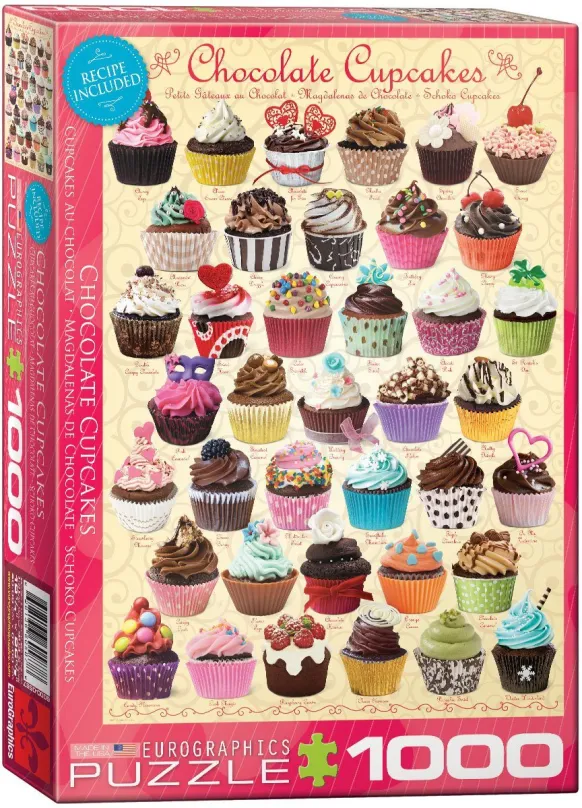 Puzzle Eurographics Puzzle Čokoládové tortičky (Cupcakes) 1000 dielikov