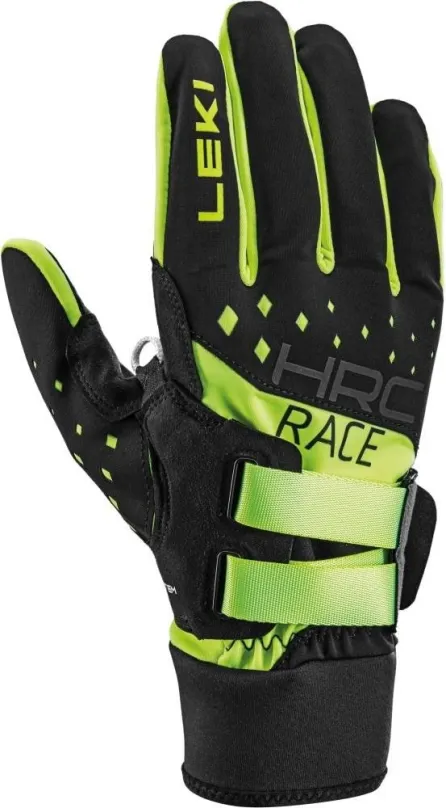 Lyžiarske rukavice Leki HRC Race Shark black-neon yellow 7.0
