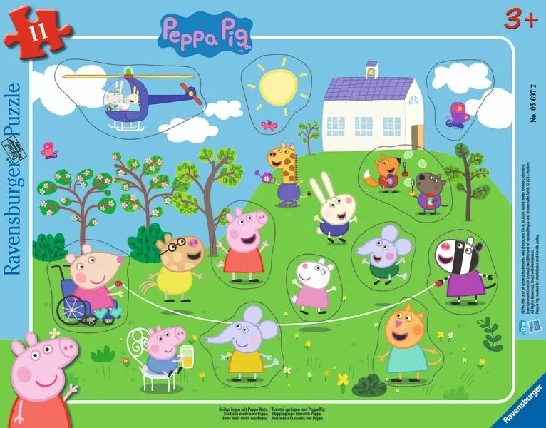 Puzzle Prasiatko Peppa 8-17 dielikov