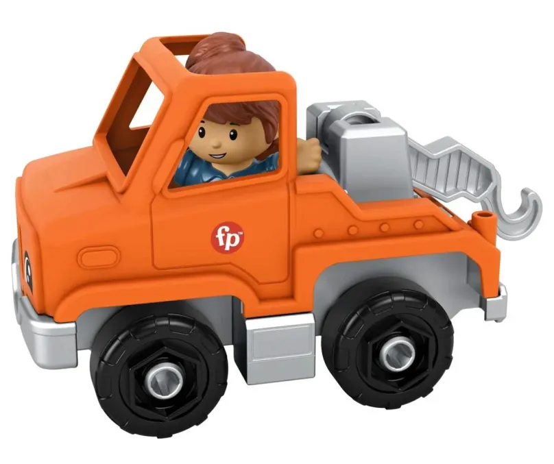 Mattel Fisher Price Little People Oranžový odťahový automobil, HNJ29