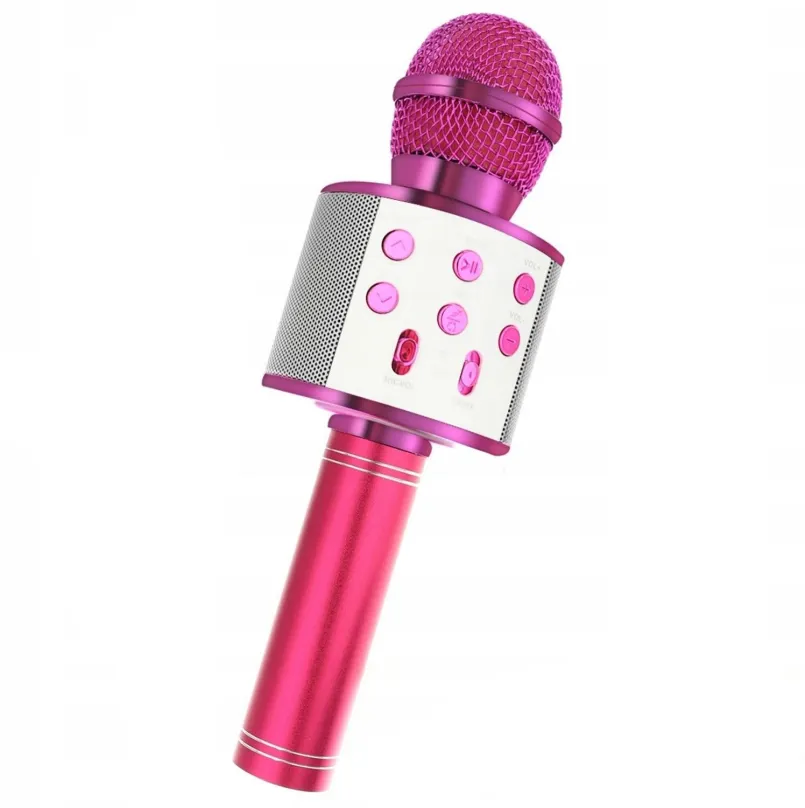 Mikrofón Izoxis 22191 Karaoke bluetooth mikrofón tmavo ružové