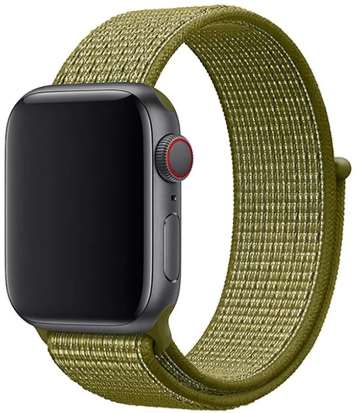 Remienok Eternico Airy pre Apple Watch 42mm / 44mm / 45mm / Ultra 49mm Green Fig and Brown edge
