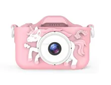 OEM Detský digitálny fotoaparát FullHD X5 jednorožec, ružový