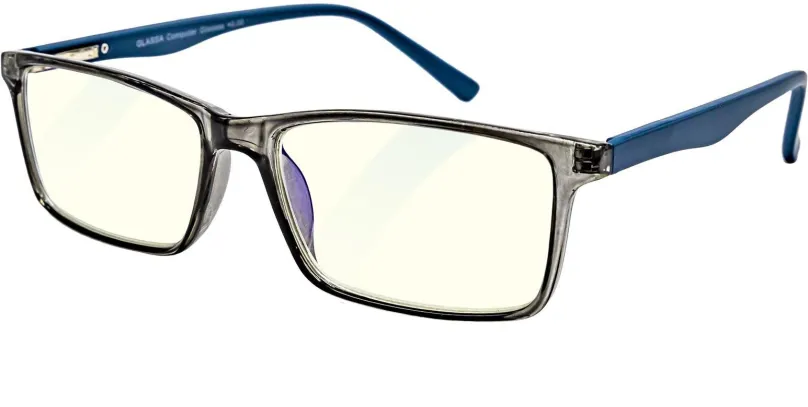 Okuliare na počítač GLASSA Blue Light Blocking Glasses PCG 08, dioptria: +0.00 modro šedá