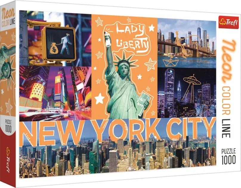 Puzzle Trefl Puzzle Neon Color Line New York 1000 dielikov