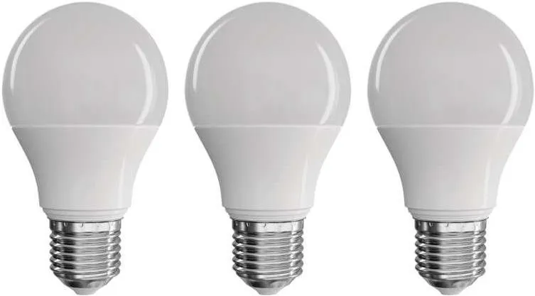 LED žiarovka EMOS LED žiarovka True Light A60 7,2 W E27 teplá biela, 3 ks
