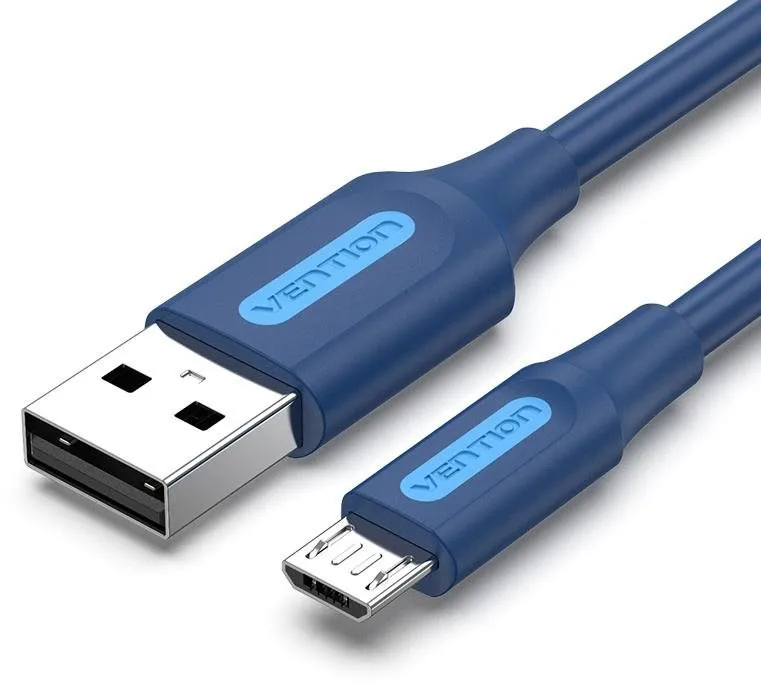 Dátový kábel Vention USB 2.0 to Micro USB 2A Cable 1m Deep Blue