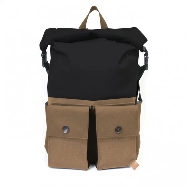 PKG DRI Rolltop Backpack 15 "- čierny / béžový
