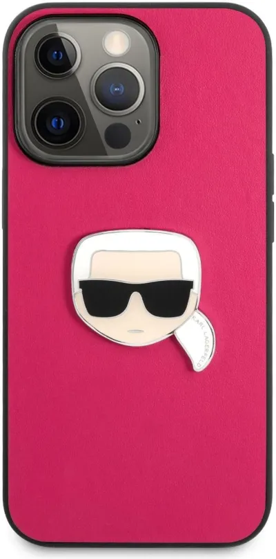 Kryt pre mobil Karl Lagerfeld PU Leather Karl Head Kryt pre Apple iPhone 13 Pro Pink